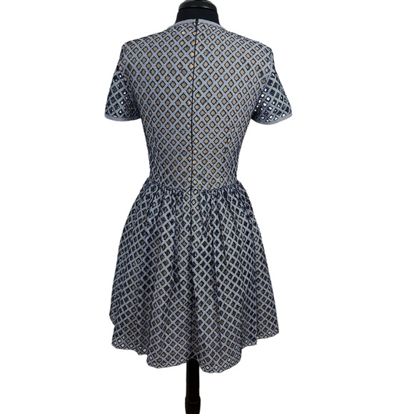 * Michael Kors Italy Dress Size 6 Fit and Flare Mini Dress Blue Runway Couture - Picture 5 of 15